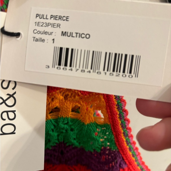 ba&sh Multicolor Crochet Knit Tank - Pink, Green, Yellow, Purple, Red - Picture 5 of 7